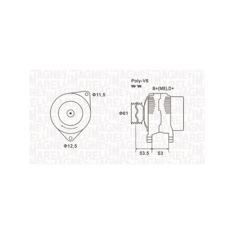 Alternateur MAGNETI MARELLI 063731698010