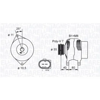 Alternateur MAGNETI MARELLI 063731700010