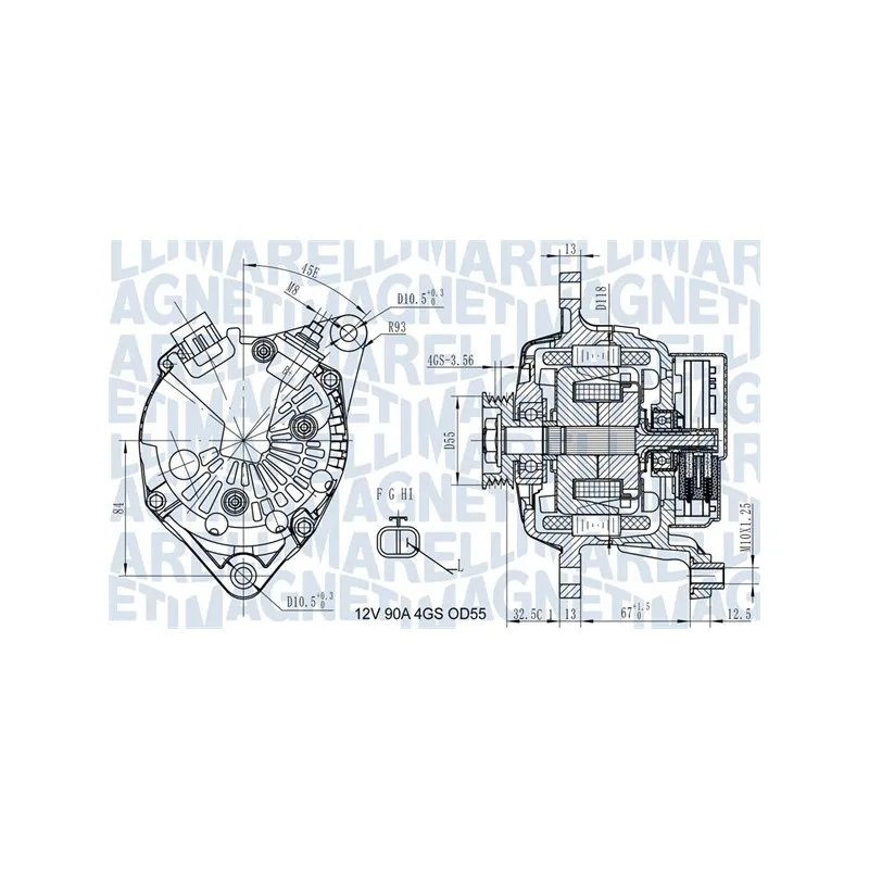 Alternateur MAGNETI MARELLI 063731725010