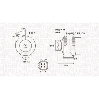 Alternateur MAGNETI MARELLI 063731727010