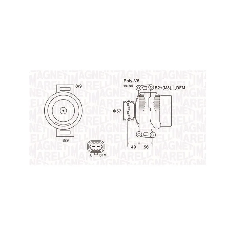 Alternateur MAGNETI MARELLI 063731740010
