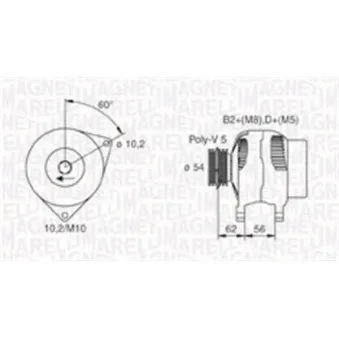 Alternateur MAGNETI MARELLI 063731748010