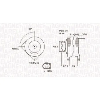 Alternateur MAGNETI MARELLI 063731756010