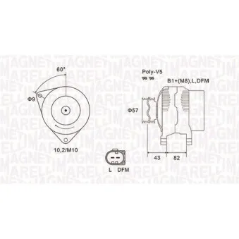 Alternateur MAGNETI MARELLI 063731759010