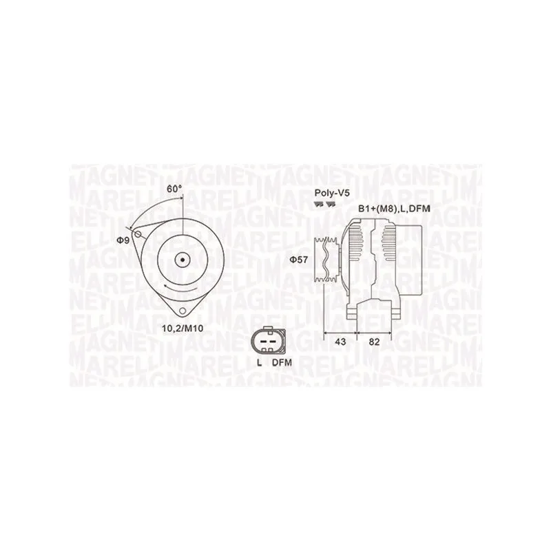 Alternateur MAGNETI MARELLI 063731759010