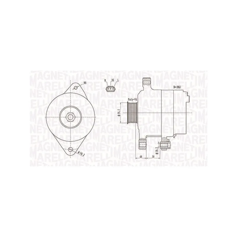 Alternateur MAGNETI MARELLI 063731800010