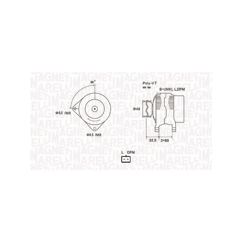 Alternateur MAGNETI MARELLI 063731814010