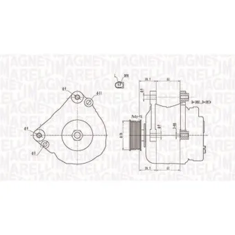 Alternateur MAGNETI MARELLI 063731818010