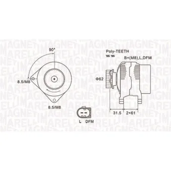 Alternateur MAGNETI MARELLI 063731820010