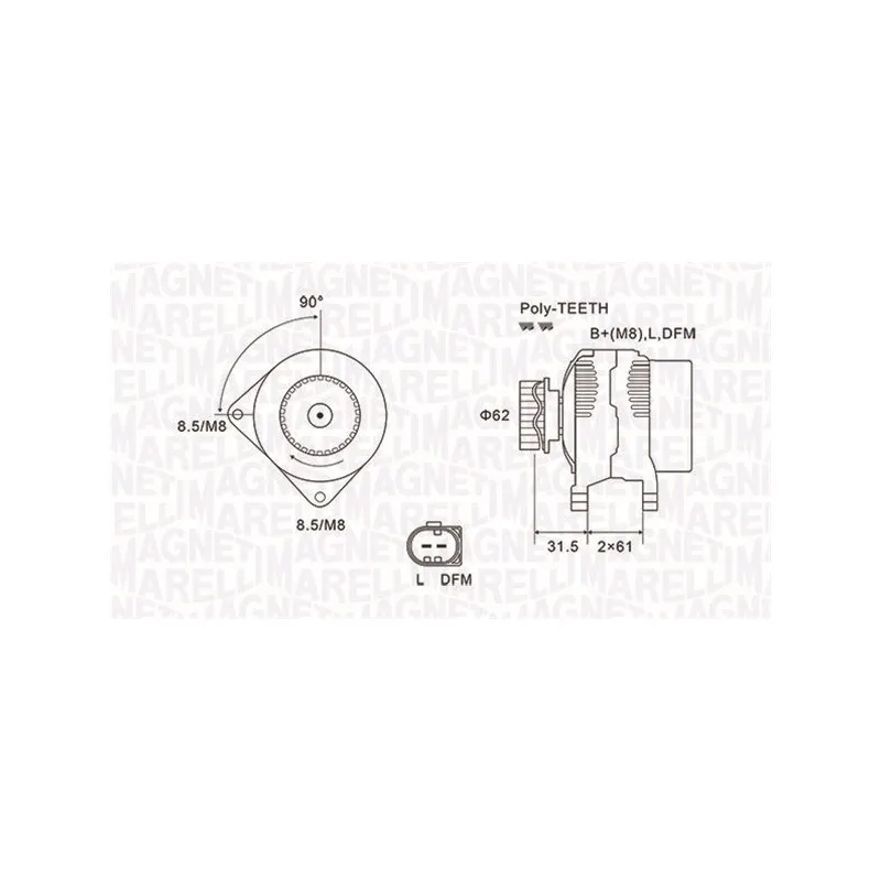 Alternateur MAGNETI MARELLI 063731820010