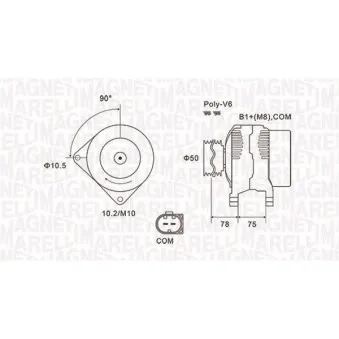 Alternateur MAGNETI MARELLI 063731825010