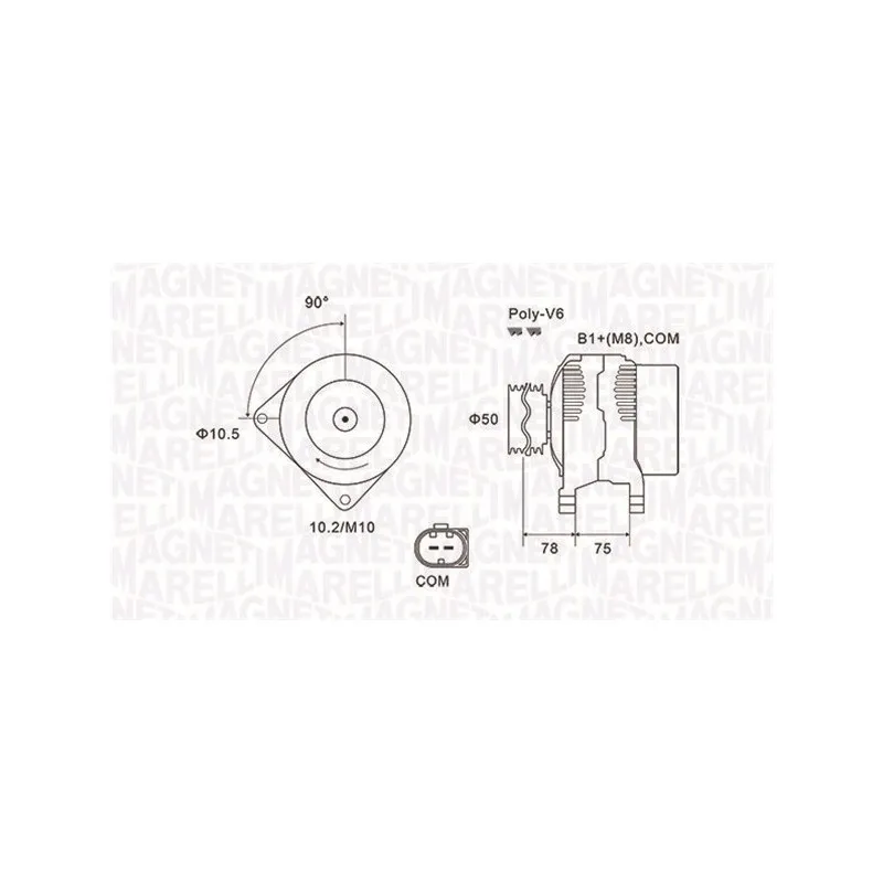 Alternateur MAGNETI MARELLI 063731825010