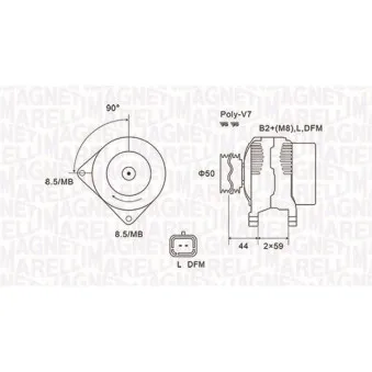 Alternateur MAGNETI MARELLI 063731827010