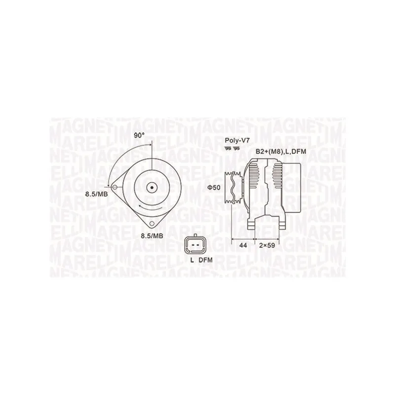 Alternateur MAGNETI MARELLI 063731827010