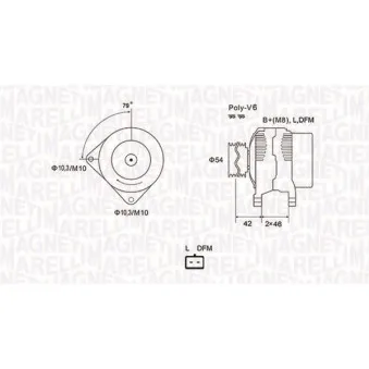 Alternateur MAGNETI MARELLI 063731850010