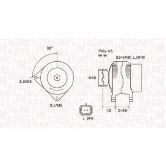 Alternateur MAGNETI MARELLI 063731863010