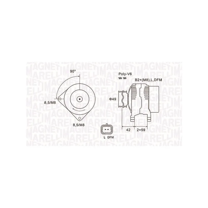 Alternateur MAGNETI MARELLI 063731863010
