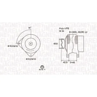 Alternateur MAGNETI MARELLI 063731865010