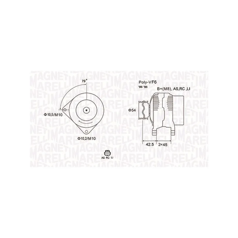 Alternateur MAGNETI MARELLI 063731865010