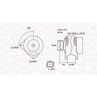Alternateur MAGNETI MARELLI 063731877010