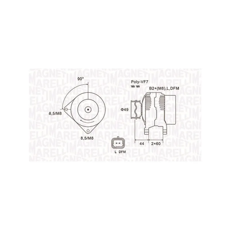 Alternateur MAGNETI MARELLI 063731877010