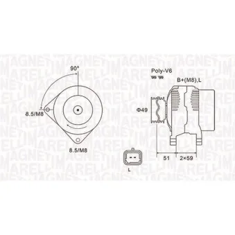 Alternateur MAGNETI MARELLI 063731881010