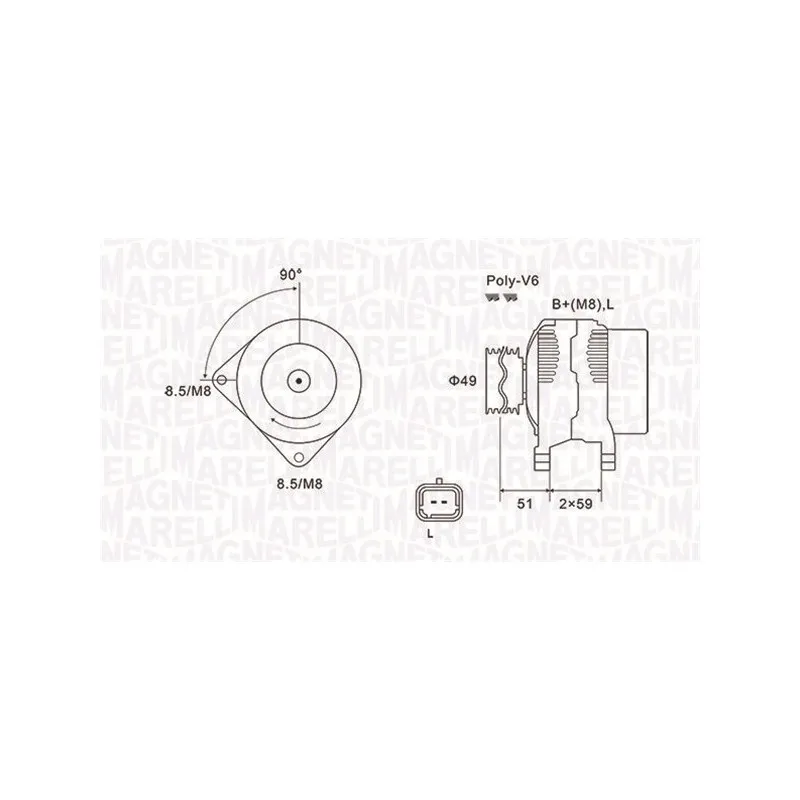 Alternateur MAGNETI MARELLI 063731881010