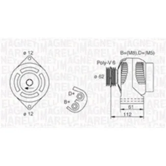 Alternateur MAGNETI MARELLI 063731884010