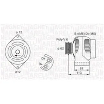 Alternateur MAGNETI MARELLI 063731885010