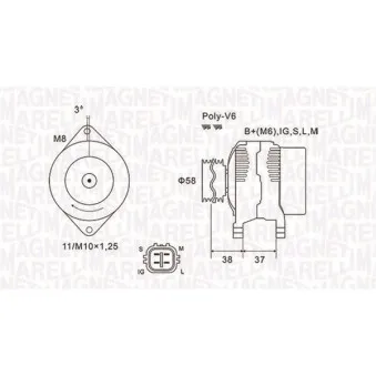 Alternateur MAGNETI MARELLI 063731889010