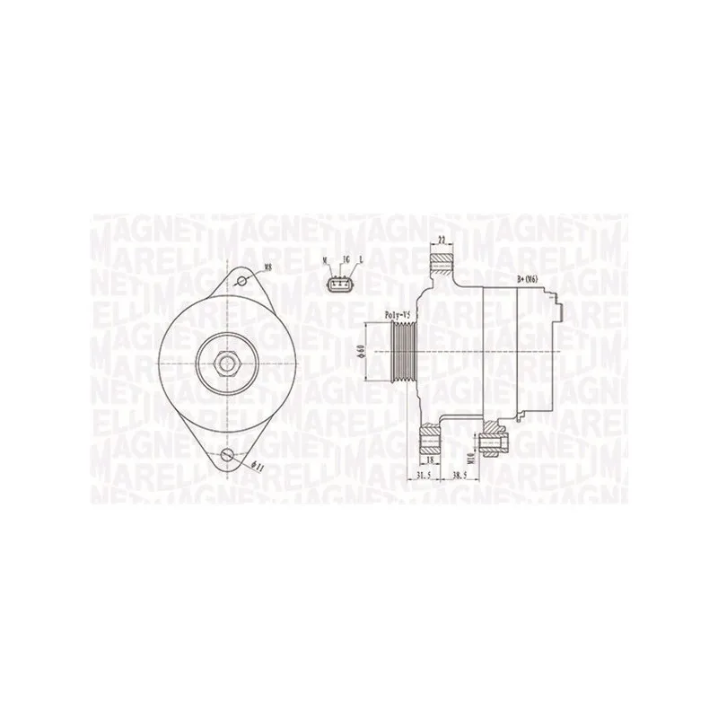 Alternateur MAGNETI MARELLI 063731893010