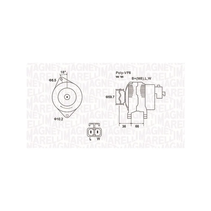 Alternateur MAGNETI MARELLI 063731901010