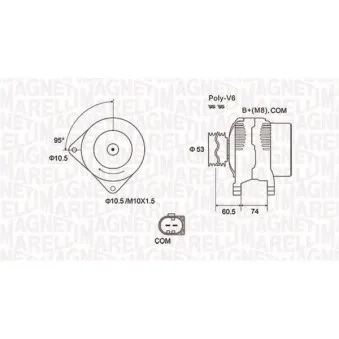 Alternateur MAGNETI MARELLI 063731905010
