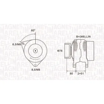 Alternateur MAGNETI MARELLI 063731919010