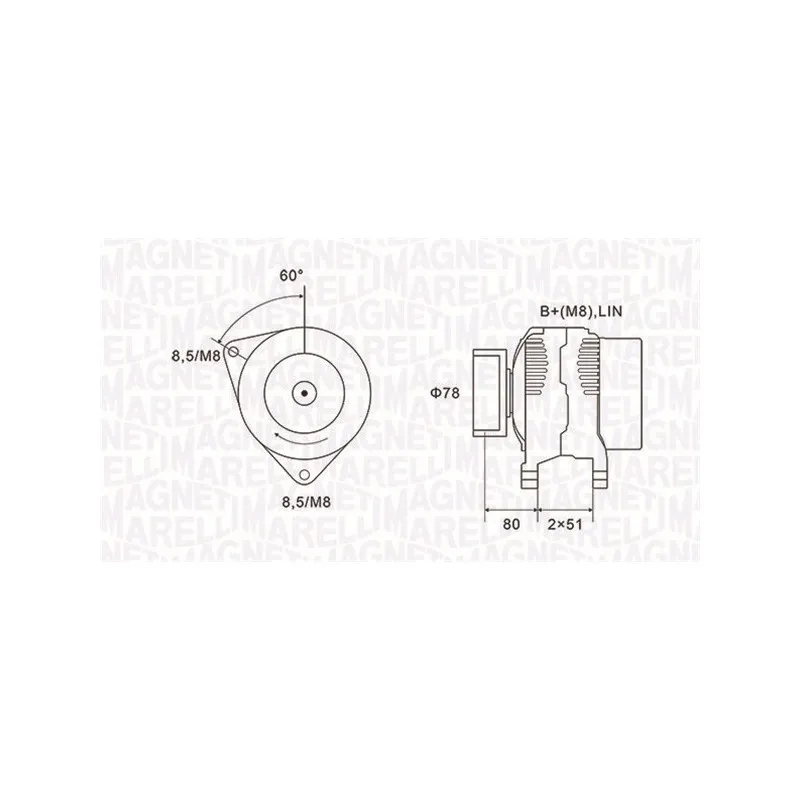 Alternateur MAGNETI MARELLI 063731919010