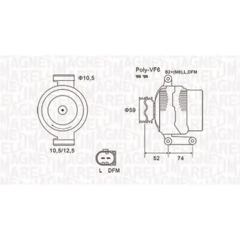 Alternateur MAGNETI MARELLI 063731928010