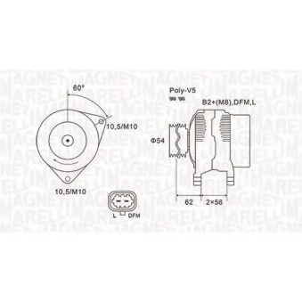 Alternateur MAGNETI MARELLI 063731940010