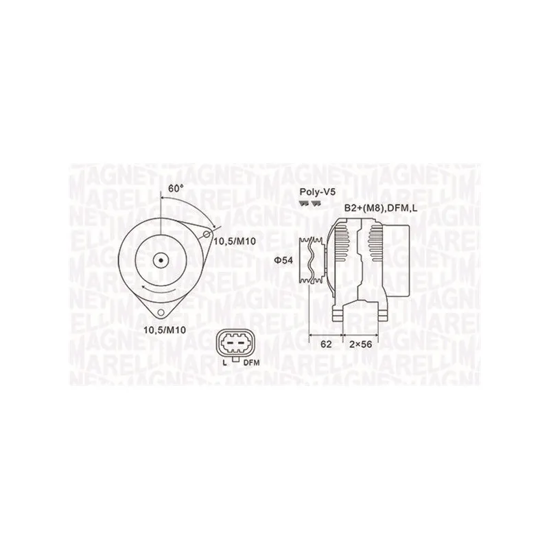 Alternateur MAGNETI MARELLI 063731940010