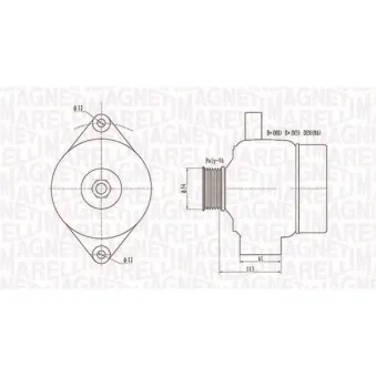 Alternateur MAGNETI MARELLI 063731952010