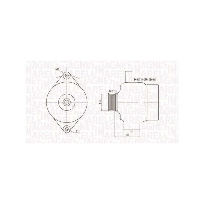 Alternateur MAGNETI MARELLI 063731952010