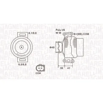 Alternateur MAGNETI MARELLI 063731953010