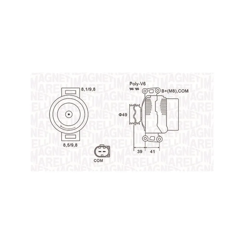 Alternateur MAGNETI MARELLI 063731953010