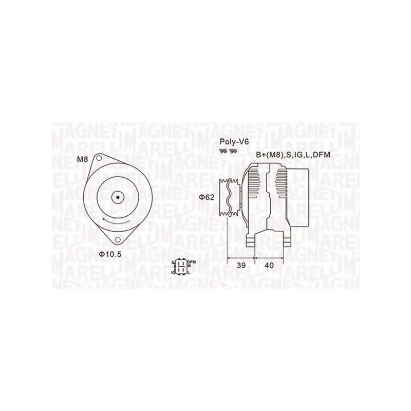 Alternateur MAGNETI MARELLI 063731964010
