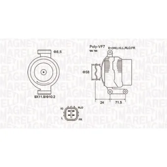 Alternateur MAGNETI MARELLI 063731965010