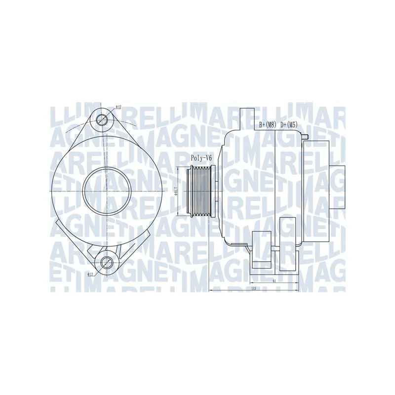 Alternateur MAGNETI MARELLI 063731995010