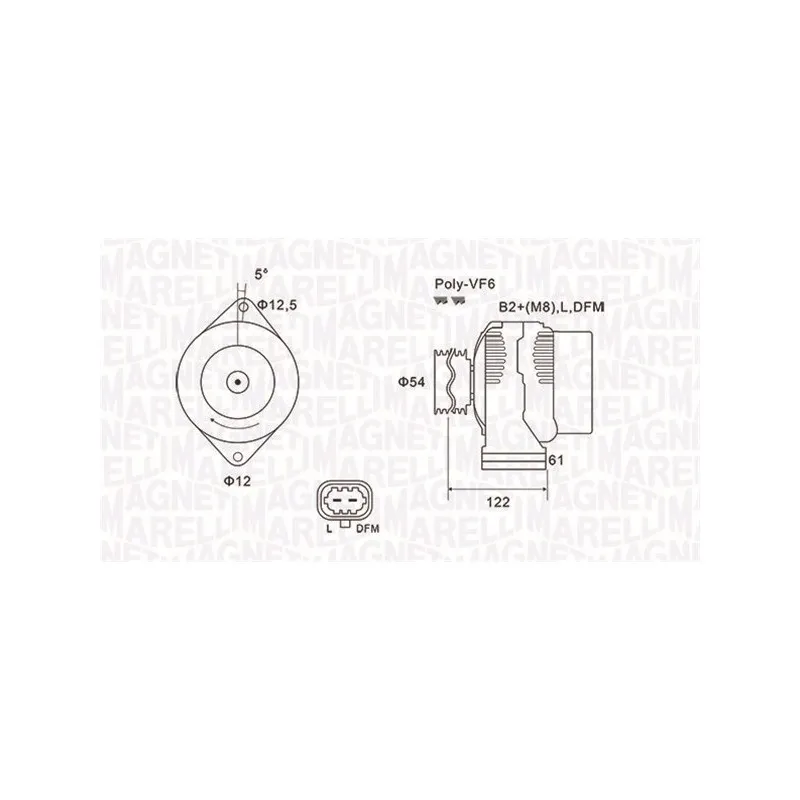Alternateur MAGNETI MARELLI 063732005010