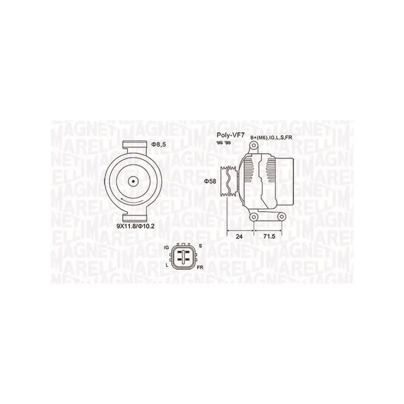 Alternateur MAGNETI MARELLI 063732036010