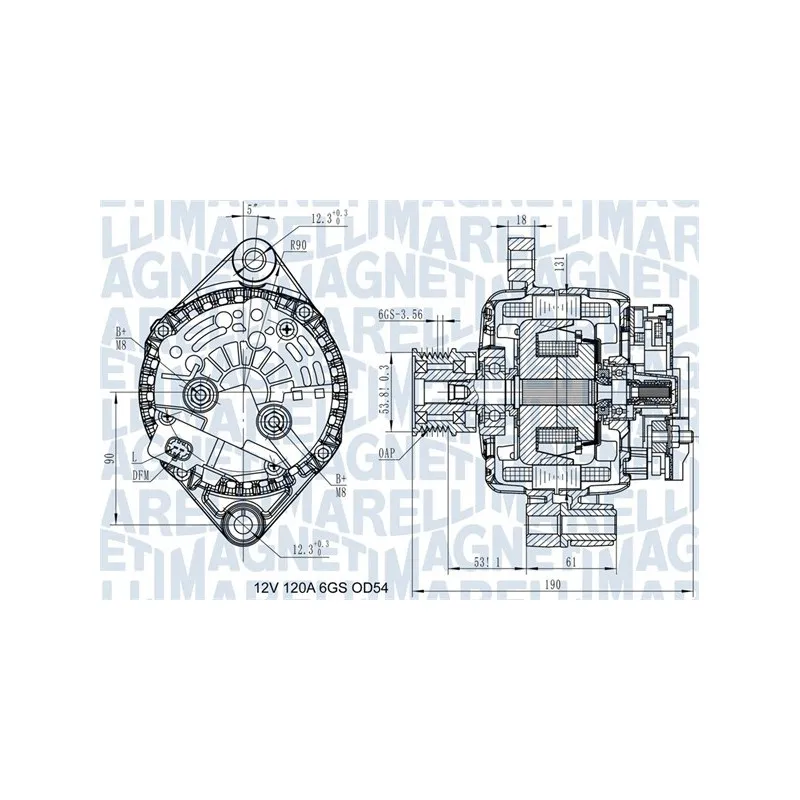 Alternateur MAGNETI MARELLI 063732045010