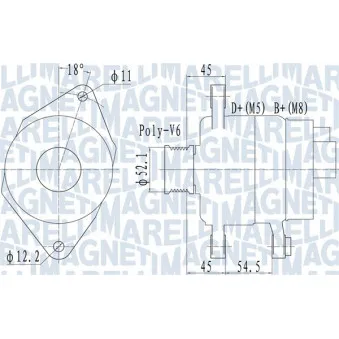 Alternateur MAGNETI MARELLI 063732048010