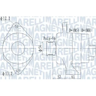 Alternateur MAGNETI MARELLI 063732049010